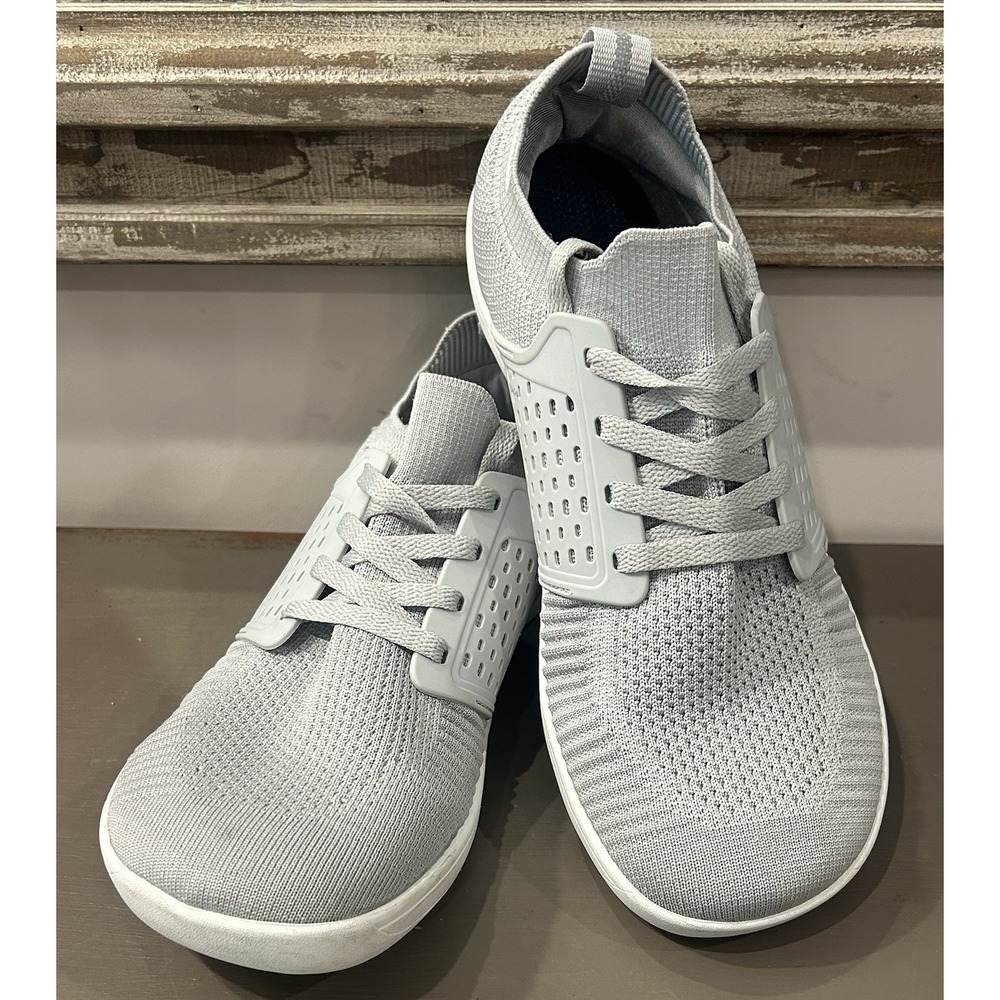 Whitin Knit Barefoot Sneakers Shoes Minimalist Lace Up Gray Size 11 EU 44